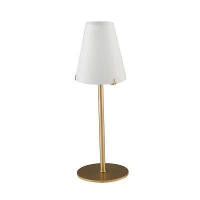 Image of CANTO Table Lamp with Round Tapered Shade Gold 12x35cm