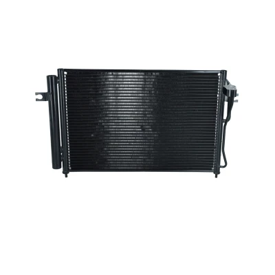 Image of 976061C000, 976061C100, 976061C350 Condenser NRF EASY FIT 35475 with dryer, seal ring 12,9mm 8,2mm Aluminium 495mm HYUNDAI: Getz