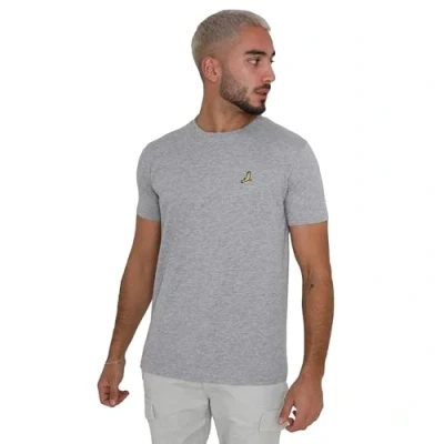 Image of BRAVE SOUL Waffle Crew Neck Tshirt Standard Fit Short Sleeve T Shirts for Men, Grey Colour, Size M