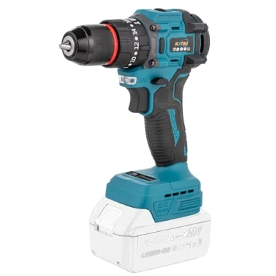 Image of KATSU FIT BAT 21V Brushless Cordless Impact Drill Driver, Compact Size,10mm Keyless Chuck, 2 Gear Speed and LED Light, for DIY Home Improvement, Without Battery (Body Only) 102391