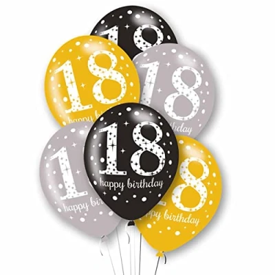 Image of Amscan 9912746 Rtl Balloon Pk6 27Cm Age 18