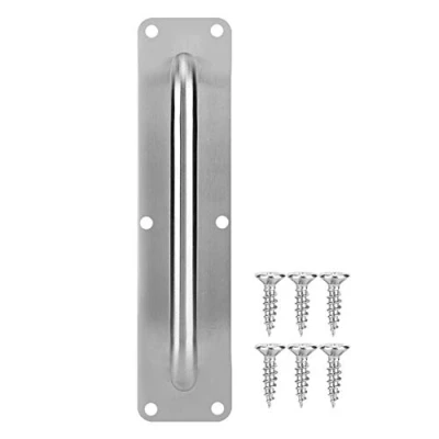 Image of Alinory Stainless Steel Pull and Push Plate Door Access Handle with Screws(Square)