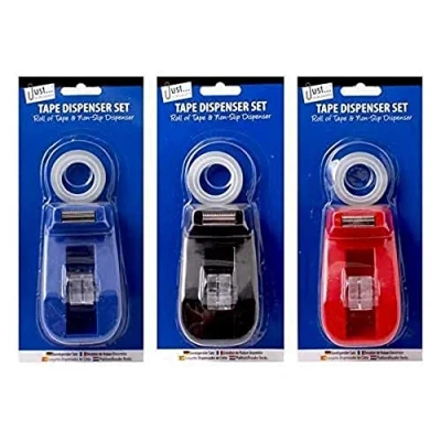 Image of Just stationery Small Desk Tape in Dispenser, 6003 (Assorted Color)