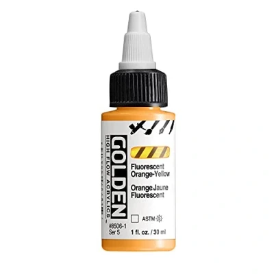 Image of Golden : High Flow Acrylic Paint 30ml (1oz): Fluorescent Orange Yellow S5