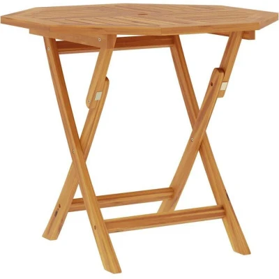 Image of vidaXL Folding Garden Table made of Solid Teak Wood Portable and Foldable, Ideal for Outdoor Camping or Picnic Brown
