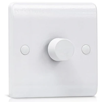 Image of Ledivion Dimmer Switch, LED Switch Trailing Edge Rotary 1 Gang Way or 2 150W