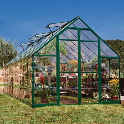 Image of 8&#039; x 20&#039; Palram Canopia Balance Green Greenhouse (6.07m 2.44m)