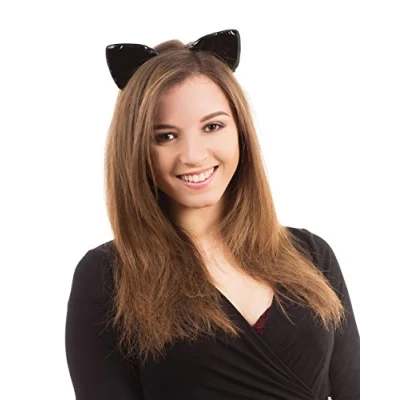 Image of Bristol Novelty MD228 Cat Ears on Headband, Womens, Black, One Size