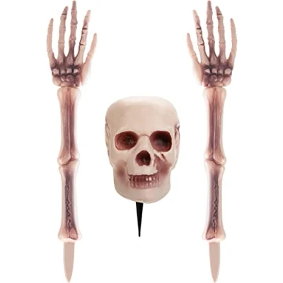 Image of VFM Halloween Buried Skeleton Outdoor Decoration Prop Spooky Trick or treaters (3 Pieces)