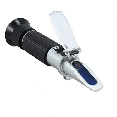 Image of Brix Refractometer for Homebrew Beer Wort, RGBS Dual Scale Automatic Temperature Compensation 0 32% Specific Gravity Hydrometer with ATC