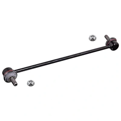 Image of B37F34170A Anti roll bar link FEBI BILSTEIN 42390 Front Axle Left, Right 310mm M10 x 1,25 with nuts Steel black MAZDA: 3 Hatchback