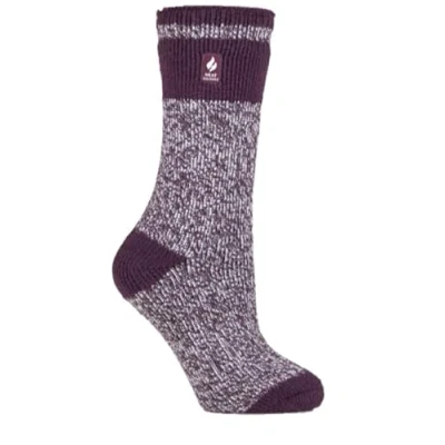 Image of HEAT HOLDERS Ladies Thermal Winter Warm Original Twist Socks (Sydney Plum)