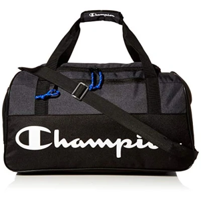 Image of Champion Unisex&#039;s Velocity Duffel Bag, Grey/Black, One Size