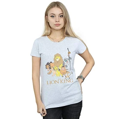Image of Disney Women&#039;s The Lion King Group T Shirt Sport Grey Large