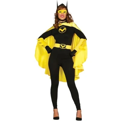 Image of GUIRCA 84571.0 Halloween Adult Heroine Costume, Yellow and Black, Talla 38 44