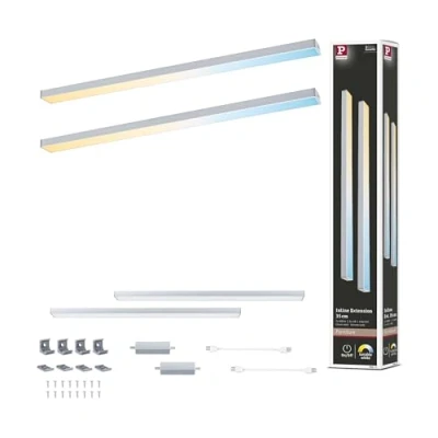 Image of Paulmann under cabinet lamp Inline 2x extension chrome 35 cm 830