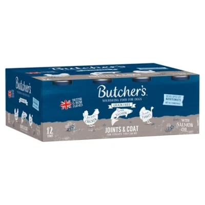 Image of Butcher&#039;s Joints &amp; Coat Dog Food Tins 12x390g