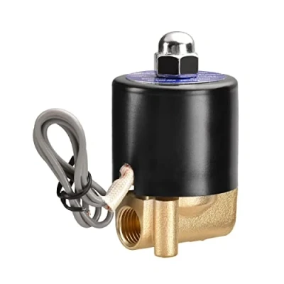 Image of Heschen Brass Electric Solenoid Valve, 2W 025 08, PT1/4&#039;&#039;, DC12V, Direct Action Water, Normally Closed Replacement Valve