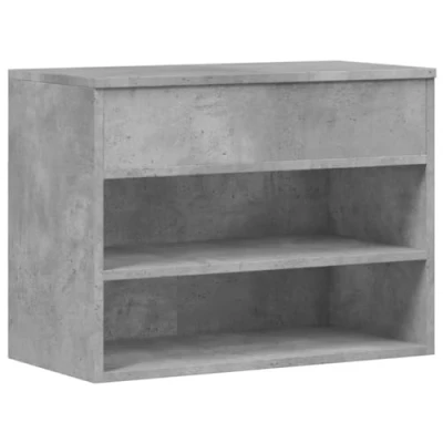 Image of vidaXL Shoe Bench Household Supplies Living Room Hallway Wardrobe Storage Organisation Rack Cabinet Organiser Hall Chipboard Concrete Grey