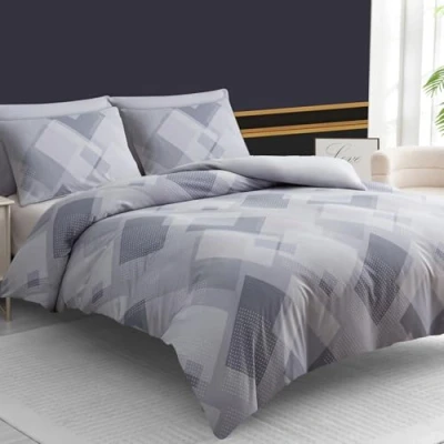 Image of Grace Super King Duvet Set Premium Microfiber Size Cover Sets (220 x 260 cm) Ultra Soft 3 PCs Non Iron Luxury Bedding With Zipper Closure