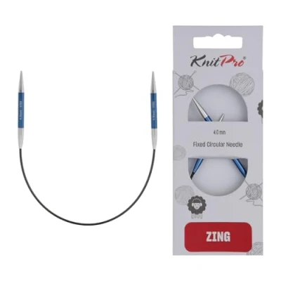 Image of KnitPro Zing Fixed Knitting Needles 22.5cm x 4mm Circular Pins