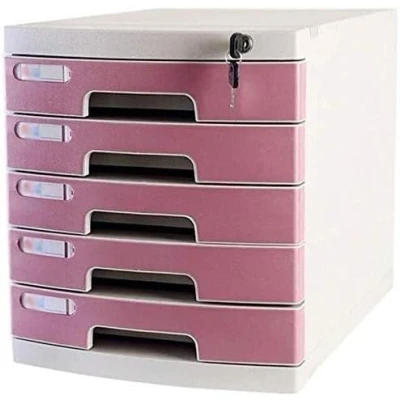 Image of ELzEy File Cabinet Lockable Storage Drawer Office Supplies