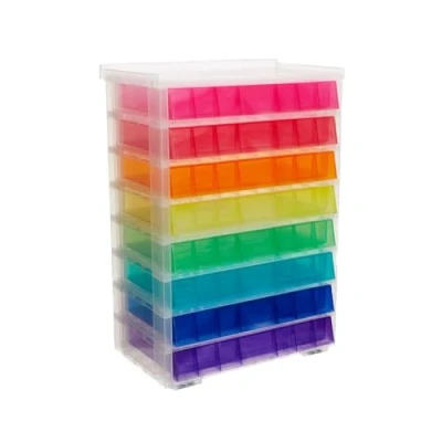 Image of Really Useful Storage Drawer Unit 8 x 0.9 Litre Rainbow