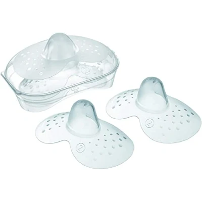 Image of MAM Nipple Shields Size Large, Breast with Sterilisable Travel Case, Protectors to Support and Enhance Breastfeeding