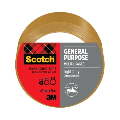 Image of Scotch General Purpose Tape Brown 48 mm x 66 m 1 Roll/Pack Ideal for Packing Boxes and Parcels