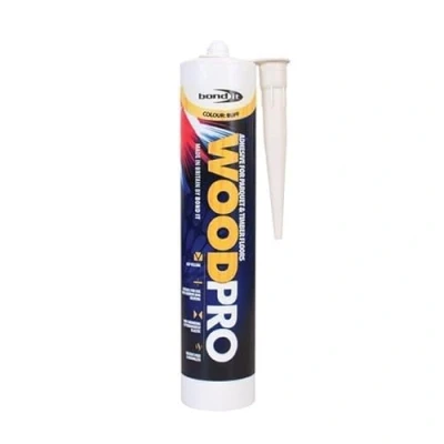 Image of Bond It Wood Pro High Strength Flexible Flooring &amp; Parquet Hybrid Adhesive Buff for Timber Floors Tan Laminate 300ml