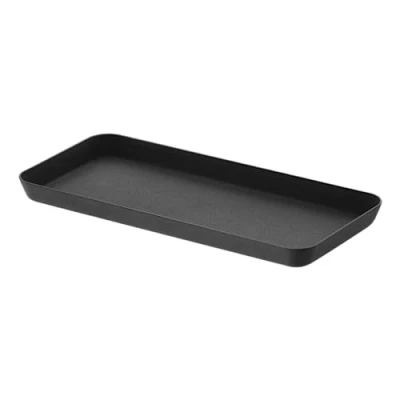 Image of Yamazaki 4222 TOWER Amenity Tray L, black, Steel, Minimalist, 22 x 10 1.5 cm