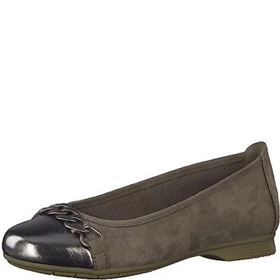 Image of Jana Women&#039;s 8 22165 41 Ballet Flat, Grey, 5.5 UK