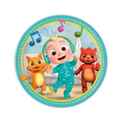 Image of Procos CoComelon FSC Paper Plates (Ø23 cm), 8 Pieces 22 24 cm, Multicoloured, 93454