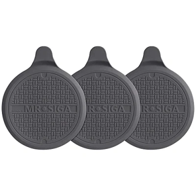 Image of MR.SIGA Silicone Bathtub Stopper, Drain Stopper for Shower, Sink, 5.1&quot; Diameter, Grey, 3 Pack