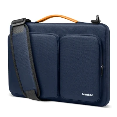 Image of tomtoc Laptop Shoulder Bag for 14 Inch MacBook Pro M4/M3/M2/M1 Pro/Max 2024 2021, 13.5 14.4 Surface 6/5/Studio 2, Book 3, 360 Protective Case Fit Asus VivoBook