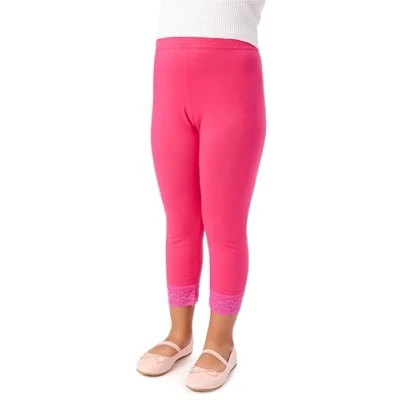 Image of Merry Style Girl&#039;s 3/4 Leggings with Lace MS10 228(Navy Blue, 4 Years)