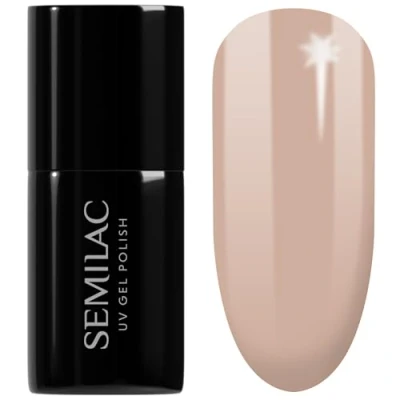 Image of SEMILAC 369 Sunkissed Tan Nail UV Gel Polish Long Lasting and Easy to Apply Soak off UV/Led Perfect for Home Professional Manicure Pedicure 7 ml