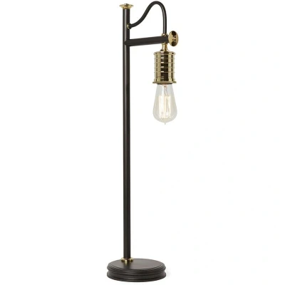 Image of Douille 1 Light Table Lamp Polished Brass, Black, E27