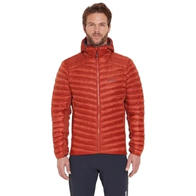 Image of Rab Men&#039;s Cirrus Flex Hoody Lightweight Insulated Coat for Trekking, Skiing, &amp; Climbing Tuscan Red Small