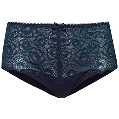 Image of Playtex Women&#039;s Flower Elegance Culotte Midi Underwear, Navy Blue, 44