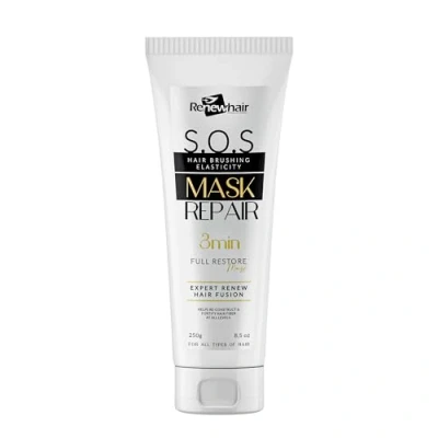 Image of Renew Hair Professional SOS Mask Hydrating &amp; Conditioning for Curly, Coloured, Frizzy, Broken or Bleached