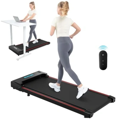 Image of CITYSPORTS Walking Pad,Treadmill with Remote,1 6km/h Under Desk Treadmill,LED Display,120kg Capacity,No Assembly,Portable Treadmills for Home and Office