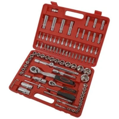 Image of neilsen ct0697 Professional Quality Socket Tool Set Silver (94 Piece)