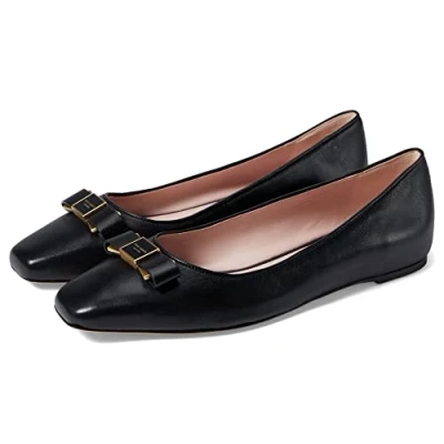 Image of kate spade new york Bowdie Ballet pumps, Women&#039;s, Size: 4, Black Sheepskin