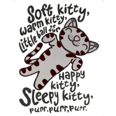 Image of Soft Kitty, Warm Kitty Quality Heavyweight Mouse Mat 24 x 19cm