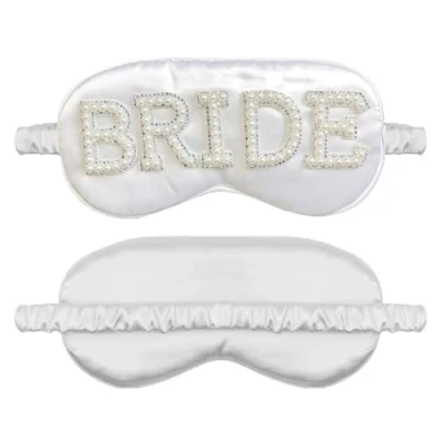 Image of TRIXES Bride Sleep Mask, Rhinestones and Faux Pearls, to Be Gifts, Hen Party Presents