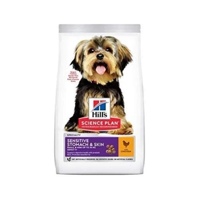 Image of Hill Science Plan Adult 1+ Sensitive Stomach &amp; Skin Small Mini Chicken 2 x 6kg Delicious Dry Food for Breed Dogs Easy to Digest with Prebiotics Support Digestive System