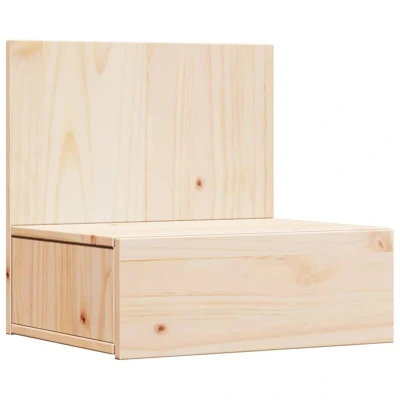 Image of vidaXL Wall mounted Bedside Table with Drawer Brown 42 x 32.5 40 cm