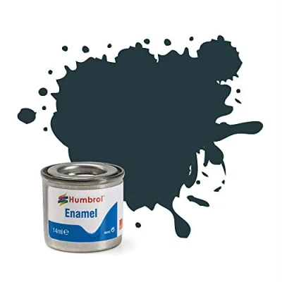 Image of Humbrol Model Paint AA0744 No 67 Tank Grey Matt Tinlet 1(14ml), Enamel Paints for Models, Plastic, Metal, Wood, Glass, Ceramics and More, Touch Up Hobby Craft Kits