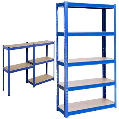 Image of ANSIMIDA Heavy Duty 5 Tier Boltless Shelving Unit Greenhouse Garage Utility Home Storage Rack 1500x700x300mm, Blue